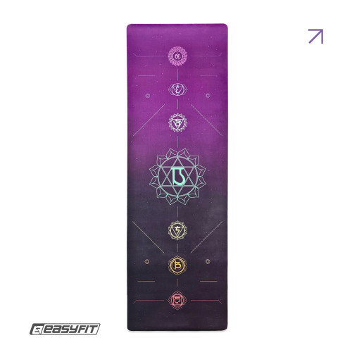 Коврик для йоги EasyFit Chakra Flow (замша-каучук), код: EF-1926-4