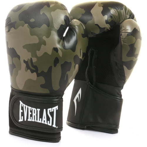 Боксерські рукавиці Everlast Spark Training Glove 10 унцій, чорний-коричневий, код: 009283609504