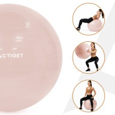 М'яч для фітнесу (фітбол) Actiget 65 см з насосом Light Pink, код: ACT0143