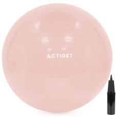 М'яч для фітнесу (фітбол) Actiget 65 см з насосом Light Pink, код: ACT0143