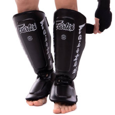 Захист для гомілки та стопи Fairtex XL Муай Тай, ММА, Кікбоксинг чорний, код: SP7_XL-S52