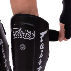 Захист для гомілки та стопи Fairtex XL Муай Тай, ММА, Кікбоксинг чорний, код: SP7_XL-S52