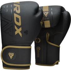 Боксерські рукавиці RDX F6 Kara Matte 16 унцій, чорний-золотий, код: BGR-F6MGL-16OZ