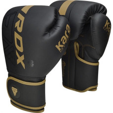 Боксерські рукавиці RDX F6 Kara Matte 16 унцій, чорний-золотий, код: BGR-F6MGL-16OZ