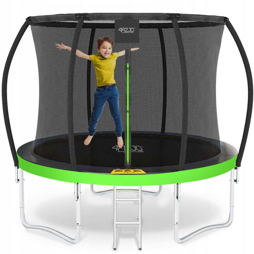 Батут із внутрішньою сіткою 4Fizjo Pro 8FT 252 см, чорний-зелений, код: P-5907739314161