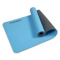 Килимок для йоги та фітнесу Toorx Yoga 1830х600х6 мм, блакитний-антрацит, код: 931141-SVA