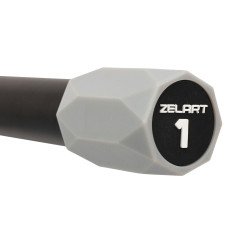 Бодібар Zelart Body Bar 1 кг, чорний-сірий, код: FI-4780-1