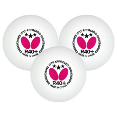 М'ячі для настільного тенісу Butterfly R40 + 3 * (3шт в уп), код: 471-TTN