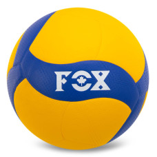 М"яч волейбольний FOX №5 PU, жовтий-синій, код: V330W-F-S52