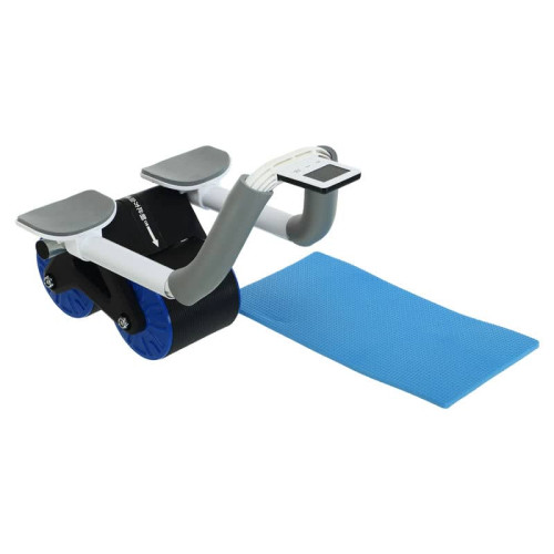 Ролик для преса з упором на лікті та поворотним механізмом FitGo Ab Roller 250х270х290 мм, чорний-синій, код: FI-9375