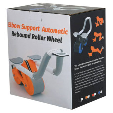 Ролик для преса з упором на лікті та поворотним механізмом FitGo Ab Roller 250х270х290 мм, чорний-синій, код: FI-9375
