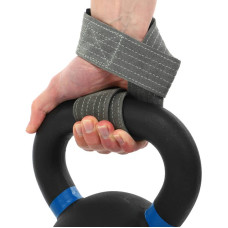 Лямки для тяги Ezous Leather Lifting Straps 590x38 мм, 2шт, сірий, код: B-07
