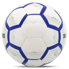 М"яч футбольний Soccermax №5 PU, білий-синій, код: FB-5057_WBL