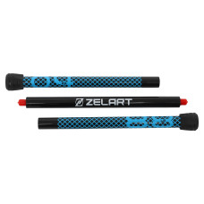 Бодібар 3-х секційний Bar Zelart 4кг, чорний-блакитний, код: FI-9994-4-S52