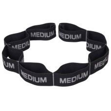 Стрічка еластична з петлями для розтяжки Record Elastiband Medium чорний-сірий, код: FI-6345-B_BKGR