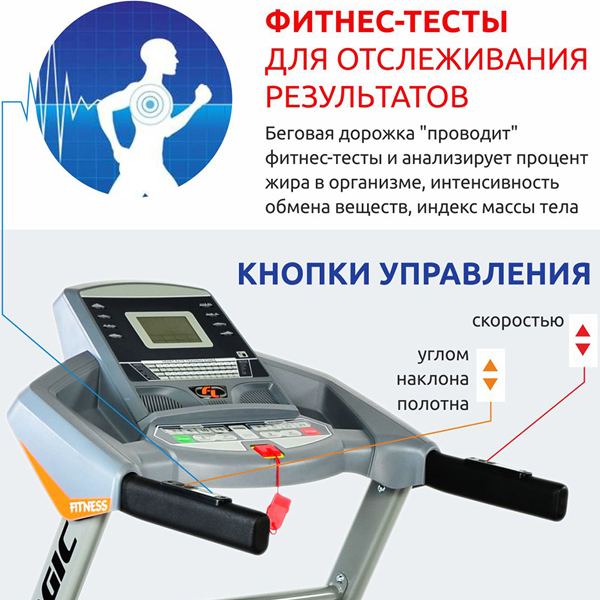 Бігова доріжка  FitLogic, код: T33
