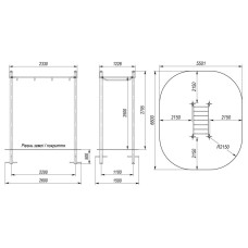 Рукохід InterAtletika 2330х1228х2705 мм, код: S833.2-SM