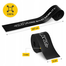 Стрічка компресійна для флосингу 4Fizjo Floss Band 2070x50x1 мм, чорний, код: P-5905973405256