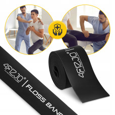 Стрічка компресійна для флосингу 4Fizjo Floss Band 2070x50x1 мм, чорний, код: P-5905973405256