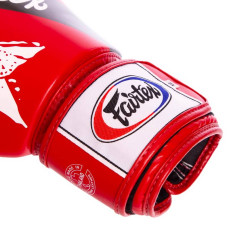 Рукавички боксерські Fairtex Nation Print шкіряні 16 унцій, червоний-чорний, код: BGV1N_16R-S52
