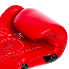 Рукавички боксерські Fairtex Nation Print шкіряні 16 унцій, червоний-чорний, код: BGV1N_16R-S52