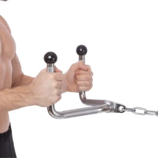 Ручка для нижньої тяги York Fitness Multi-Purpose багатофункціональна з гумовими наконечниками, хром, код: 00014961068207