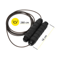 Скакалка швидкісна для кросфіту Cornix Speed Rope Classic з обтяженням, чорний, код: XR-0353