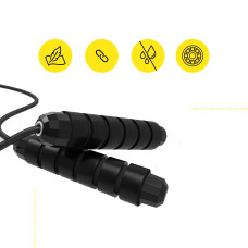 Скакалка швидкісна для кросфіту Cornix Speed Rope Classic з обтяженням, чорний, код: XR-0353