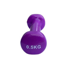 Гантель для фітнесу з вініловим покриттям Generation Fintess FF51D3B-0.5kg, 1х0,5 кг, фіолетовий, код: 523428-AX