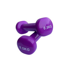 Гантель для фітнесу з вініловим покриттям Generation Fintess FF51D3B-0.5kg, 1х0,5 кг, фіолетовий, код: 523428-AX