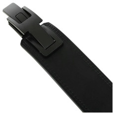 Пояс для пауерліфтингу з карабіном шкіряний Mdbuddy Weightlifting Belt M, чорний-червоний, код: TA-3231_MBKR