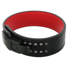 Пояс для пауерліфтингу з карабіном шкіряний Mdbuddy Weightlifting Belt M, чорний-червоний, код: TA-3231_MBKR