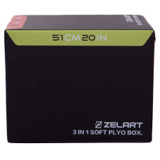 Бокс пліометричний Zelart 75х61х51 см чорний 1шт, код: FI-3633-S52