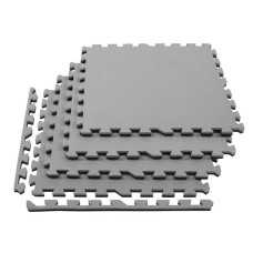 Мат-пазл (ластівчин хвіст) Springos Mat Puzzle EVA Black/Grey, 1200x1200x20 мм, код: FM0009