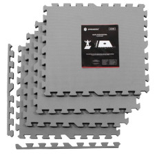 Мат-пазл (ластівчин хвіст) Springos Mat Puzzle EVA Black/Grey, 1200x1200x20 мм, код: FM0009