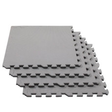 Мат-пазл (ластівчин хвіст) Springos Mat Puzzle EVA Black/Grey, 1200x1200x20 мм, код: FM0009