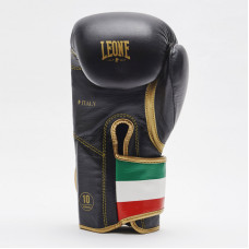 Боксерські рукавиці Leone Italy 10 унцій, чорний, код: 500084-RX
