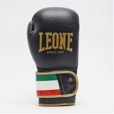 Боксерські рукавиці Leone Italy 10 унцій, чорний, код: 500084-RX