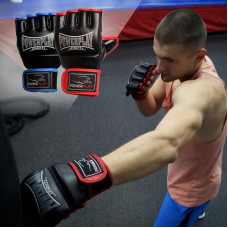 Рукавиці для MMA PowerPlay L, чорно-сині, код: PP_3058_L_Black/Blue