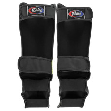 Захист гомілки та стопи для єдиноборств Fairtex, розмір M, чорний-червоний, код: BO-9486_MBKR