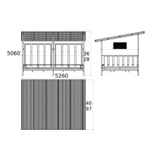 Альтанка без підлоги InterAtletika 5060х3945х3197 мм, код: УТ502.1-SM