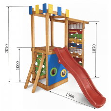 Дитячий ігровий комплекс для будинку PLAYBABY Babyland 1500х750х2100 мм, код: Babyland-15