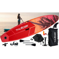 Надувна SUP дошка Thunder Isle з веслом, 3200х760х150 мм, рожевий-помаранчевий, код: SUP-ISLE