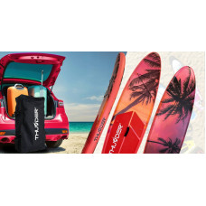 Надувна SUP дошка Thunder Isle з веслом, 3200х760х150 мм, рожевий-помаранчевий, код: SUP-ISLE