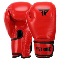 Боксерські рукавиці шкіряні Fistrage 12oz, червоний, код: VL-4295_12R