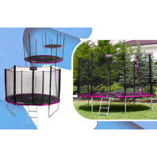 Батут Thunder Outside Pro 12FT (366 см) рожевий, код: Outside-PRO-12FT-PINK-IN