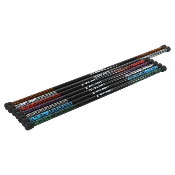 Бодібар 3-х секційний Bar Zelart 6кг, чорний-сірий, код: FI-9994-6-S52