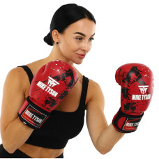 Боксерські рукавички Mike Tyson PVC 12 унції, червоний, код: VL-8448_12R