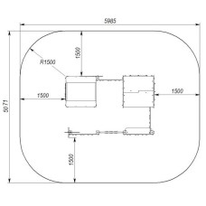 Пісочний двір InterAtletika Будиночок, 2985х2071х2022 мм, код: TE322-SM