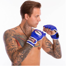 Рукавички для змішаних єдиноборств MMA Twins XL синій, код: GGL-6_XLBL